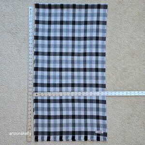 NWOT Foxford Cashwool Extra Fine Merino Wool Grey Black Plaid Ireland